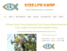 Tablet Screenshot of kidslifekamp.org